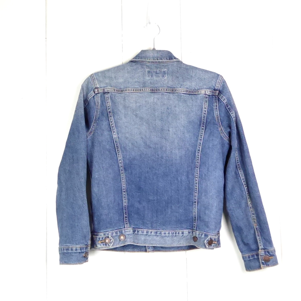 Lucky Brand Jacket Womens SZ S Denim Jean Tomboy Trucker Distressed Classic - Picture 12 of 13